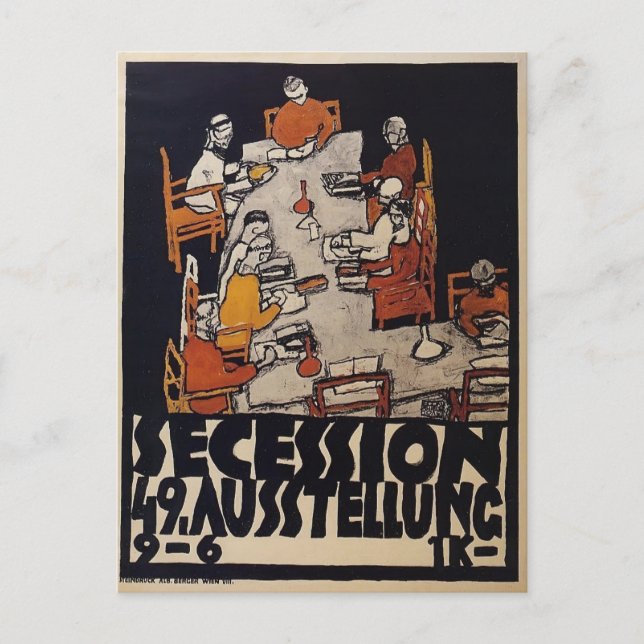Cartão Postal Cartaz de Egon Schiele para a Secessão de Viena (Frente)