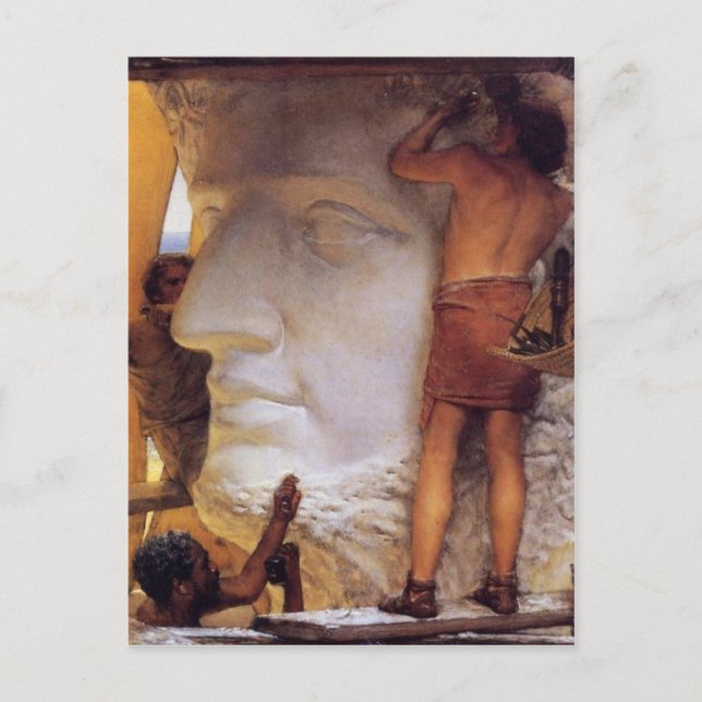 Cartão Postal Cartaz de escultores na Roma Antiga (Frente)