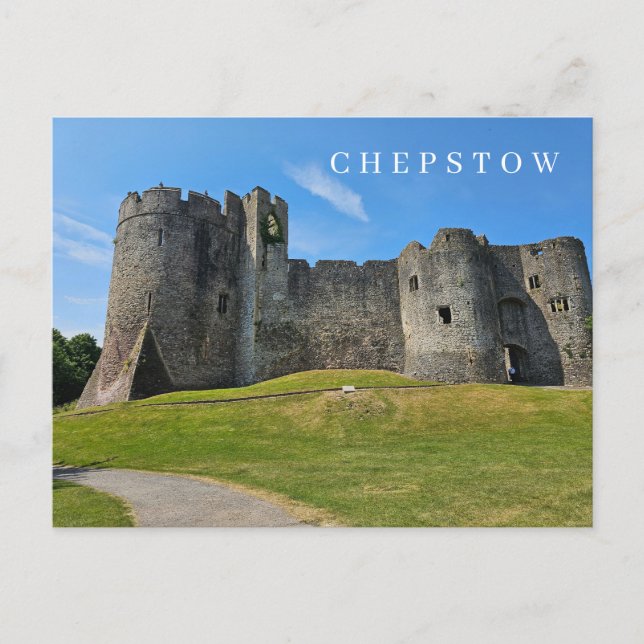 Cartão Postal Cartaz de exibição do Castelo de Chepstow (Frente)