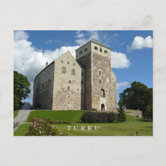 Cartão Postal Cartaz de exibição do Castelo de Turku (Frente)