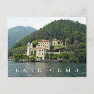 Cartão Postal Cartaz de exibição do Lago Como Isola Comacina