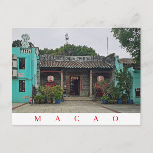 Cartão Postal Cartaz de exibição do templo de Macau