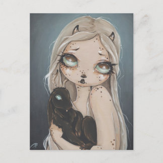 Cartão Postal Cartaz de fantasia de fantasia de fada gótica