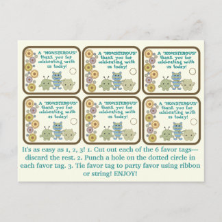 Cartão Postal Cartaz de Favoritos do Partido dos Monstros