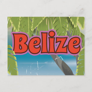 Cartão Postal Cartaz de férias antigo de Belize