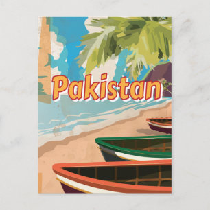 Cartão Postal Cartaz de férias antigo do Paquistão