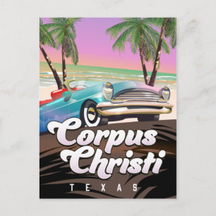 Cartão Postal cartaz de férias Corpus Christi Texas