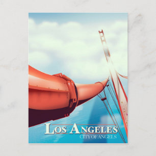 Cartão Postal Cartaz de férias de Los Angeles "cidade dos Anjos"