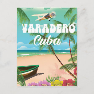 Cartão Postal Cartaz de férias de praia cubana de Varadero
