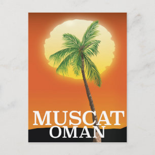 Cartão Postal cartaz de férias em Mascate Omã