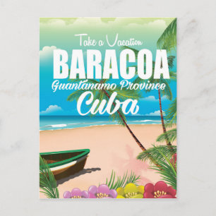 Cartão Postal Cartaz de férias na praia de Baracoa Guantánamo Pr