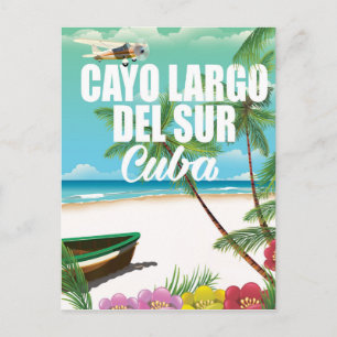 Cartão Postal cartaz de férias na praia de Cayo Largo del Sur