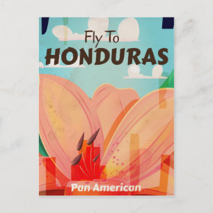 Cartão Postal Cartaz de férias retrô vintage de Honduras