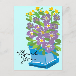 Cartão Postal Cartaz De Flor Roxo
