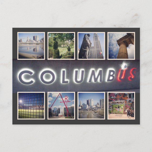 Cartão Postal Cartaz de Foto de Columbus Ohio (Frente)