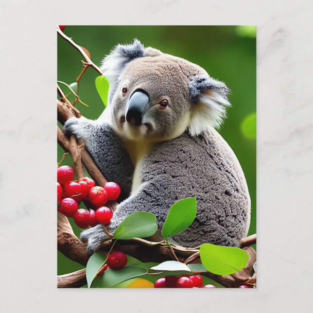 Cartão Postal Cartaz de fundo Koala Bear (Frente)