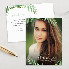 Cartão Postal Cartaz de Graduação de Boho Obrigado