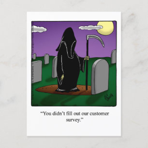 Cartão Postal Cartaz de Humor do Funny Grim Reaper