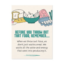 Cartaz de Impacto Climático Contra o Desperdício A