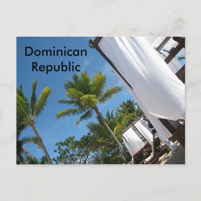 Cartão Postal Cartaz de lembrança da República Dominicana (Frente)