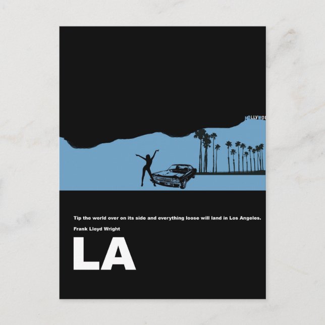 Cartão Postal Cartaz de Los Angeles (Frente)