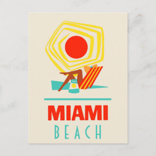Cartão Postal Cartaz de Miami Beach