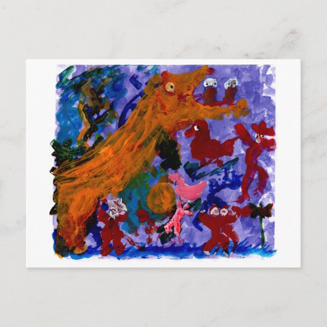 Cartão Postal Cartaz de monstro gentil (Frente)