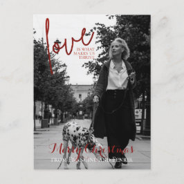 Cartão Postal Cartaz de Natal Elegante com Script de Largura Ver