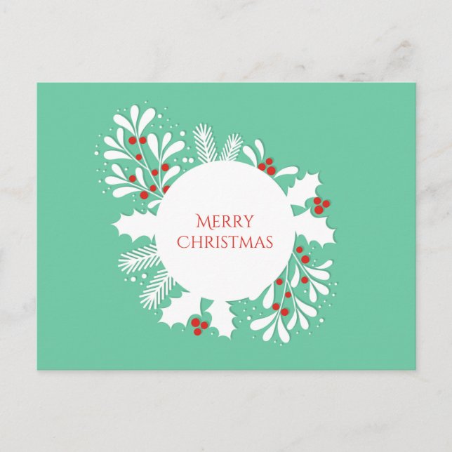 Cartão Postal Cartaz de Natal feliz. (Frente)