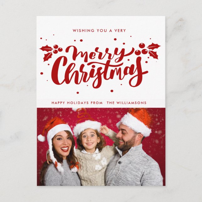 Cartão Postal Cartaz de natal muito feliz (Frente)