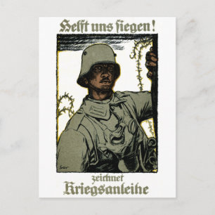 Cartão Postal Cartaz de Obrigações de Guerra Alemãs da Primeira