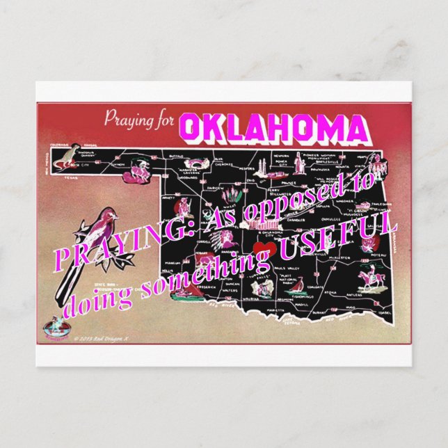 Cartão Postal Cartaz de Oklahoma I (Frente)