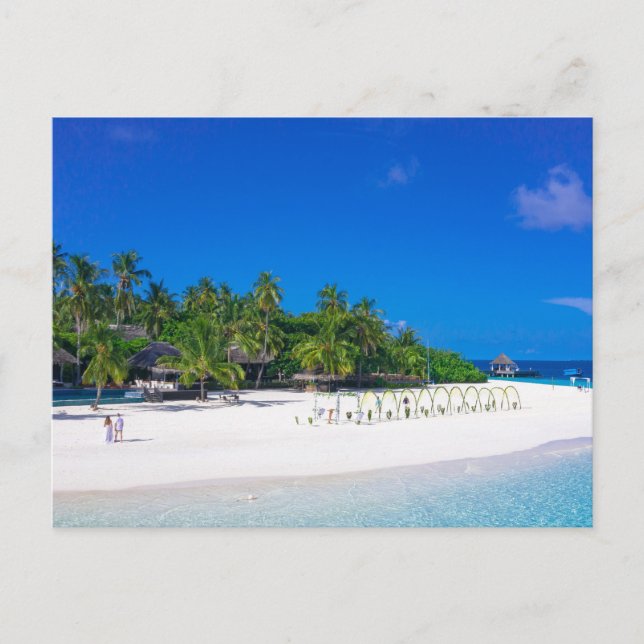 Cartão Postal Cartaz de praia Sa para todas as invações (Frente)