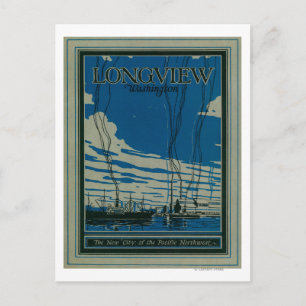 Cartão Postal Cartaz de propaganda de Longview, Washington