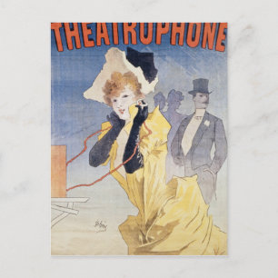 Cartão Postal Cartaz de propaganda do 'Theatrophone'