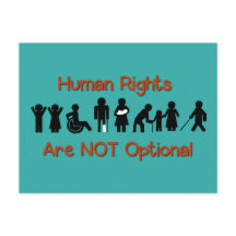 Cartaz de protesto contra a igualdade de direitos 