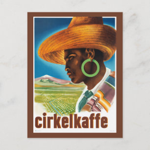 Cartão Postal Cartaz de publicidade vintage Cirkelkaffe Suécia