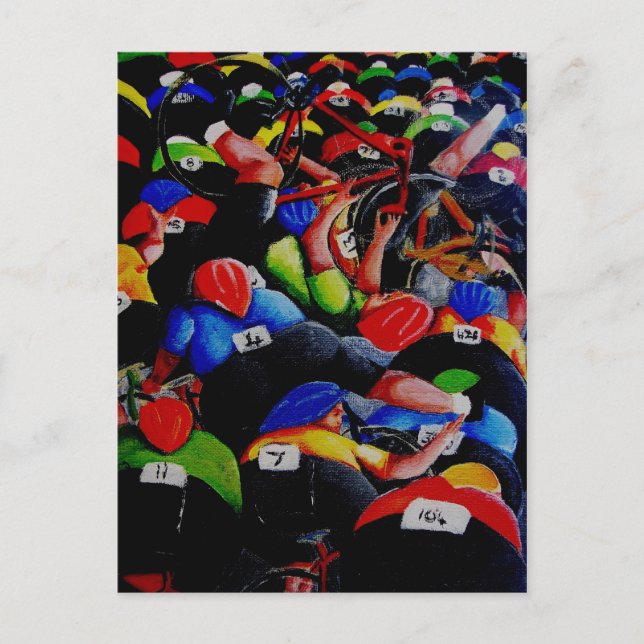 Cartão Postal Cartaz de queda de ciclo por Lyn Hurring (Frente)