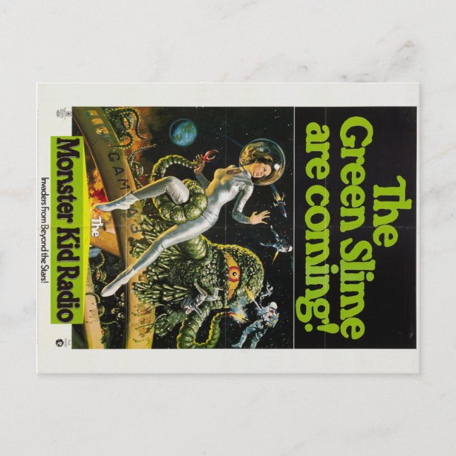 Cartão Postal Cartaz de rádio infantil monstro (Frente)