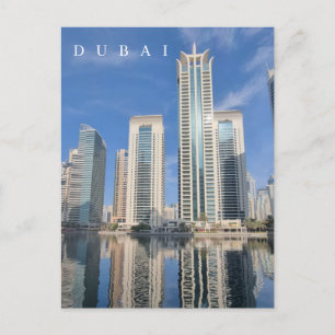 Cartão Postal Cartaz de reflexão dos edifícios de Dubai