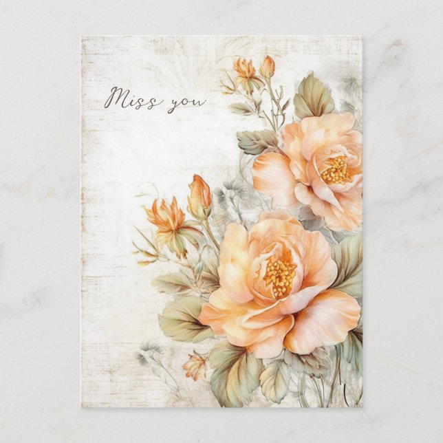 Cartão Postal Cartaz de senhorita (Frente)