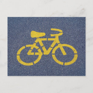 Cartão Postal Cartaz de Sinal de Bike