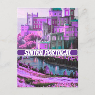 Cartão Postal Cartaz de Sintra Portugal Impressão de Viagem Arte