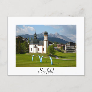 Cartão Postal Cartaz de texto branco em Seefeld