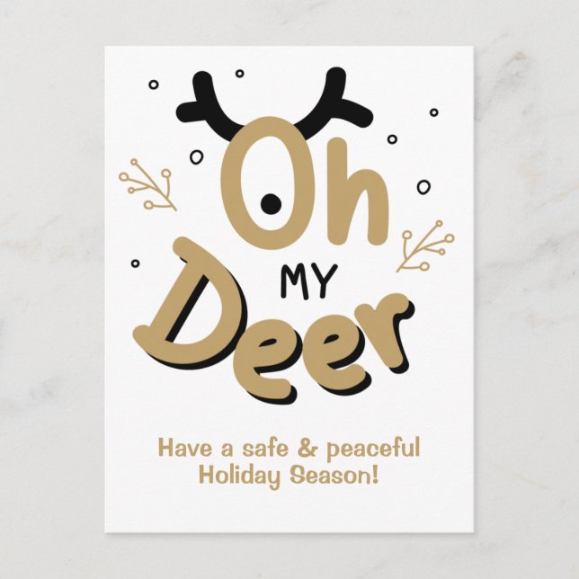 Cartão Postal Cartaz de texto personalizado "Oh Meu Vestido" (Frente)