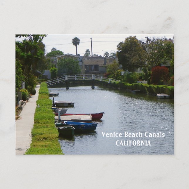 Cartão Postal Cartaz de Venice Beach Canals! (Frente)