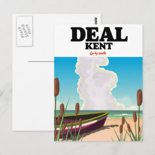 Cartão Postal Cartaz de viagem à beira-mar de Deal Kent