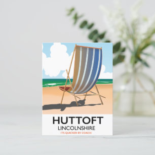 Cartão Postal Cartaz de viagem à beira-mar de Huttoft.
