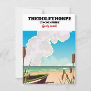 Cartão Postal Cartaz de viagem à beira-mar de Theddlethorpe Linc