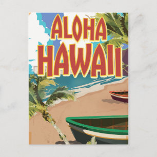 Cartão Postal Cartaz de viagem Aloha Hawaii
